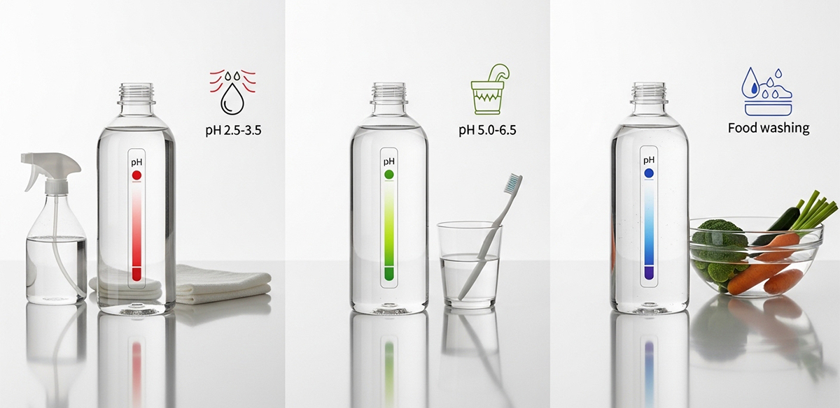 電解水の種類別効果